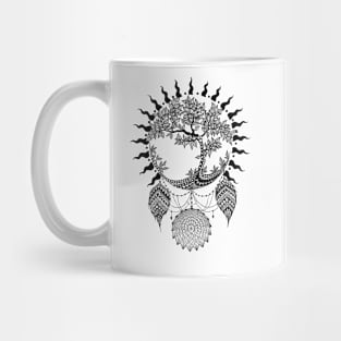 Tree of life black and white Mug